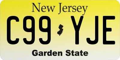 NJ license plate C99YJE
