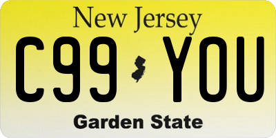 NJ license plate C99YOU