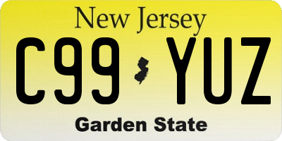 NJ license plate C99YUZ