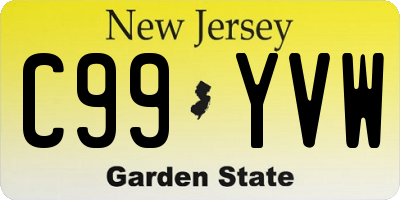 NJ license plate C99YVW