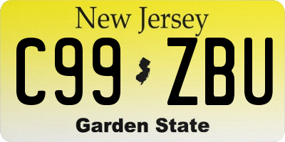 NJ license plate C99ZBU