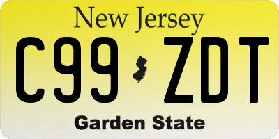 NJ license plate C99ZDT