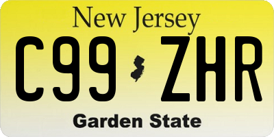 NJ license plate C99ZHR