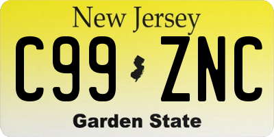 NJ license plate C99ZNC