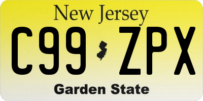 NJ license plate C99ZPX