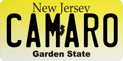 NJ license plate CAMARO