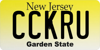 NJ license plate CCKRU
