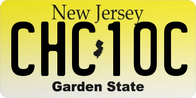 NJ license plate CHC10C