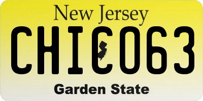 NJ license plate CHICO63