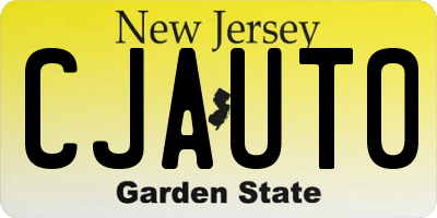 NJ license plate CJAUT0