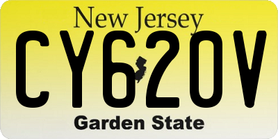 NJ license plate CY620V