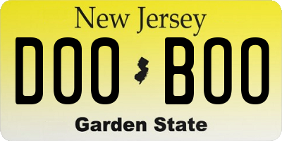 NJ license plate D00BOO