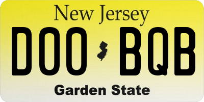 NJ license plate D00BQB