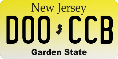 NJ license plate D00CCB