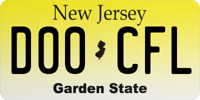 NJ license plate D00CFL