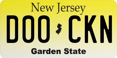 NJ license plate D00CKN