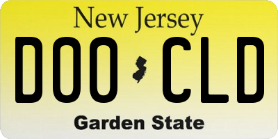 NJ license plate D00CLD