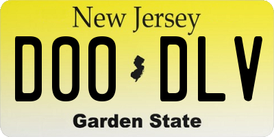 NJ license plate D00DLV