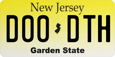 NJ license plate D00DTH