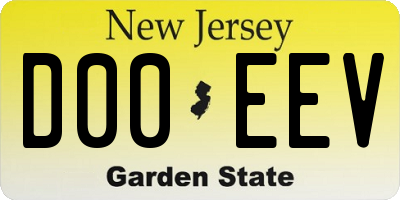 NJ license plate D00EEV