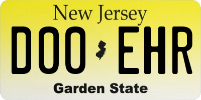 NJ license plate D00EHR