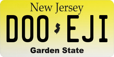 NJ license plate D00EJI