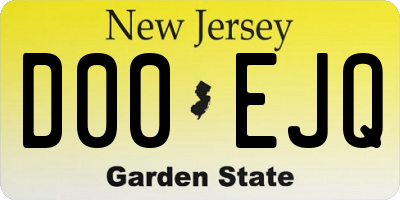 NJ license plate D00EJQ