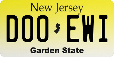 NJ license plate D00EWI