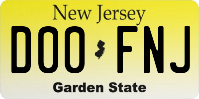 NJ license plate D00FNJ