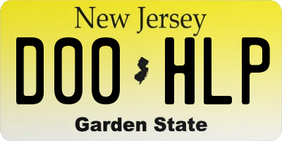 NJ license plate D00HLP