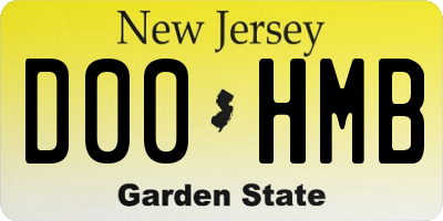 NJ license plate D00HMB