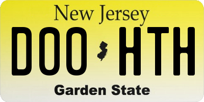 NJ license plate D00HTH