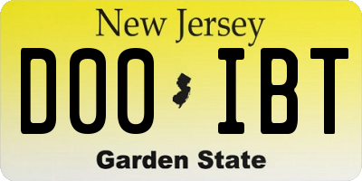 NJ license plate D00IBT