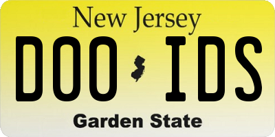 NJ license plate D00IDS