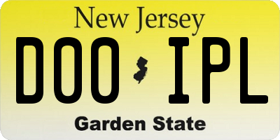 NJ license plate D00IPL