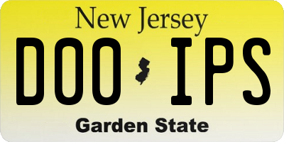 NJ license plate D00IPS