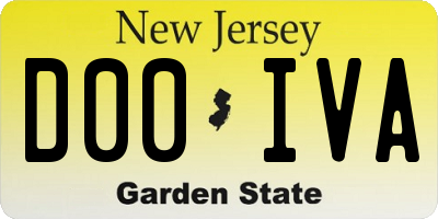NJ license plate D00IVA