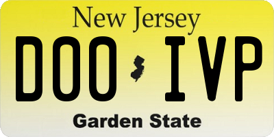 NJ license plate D00IVP