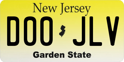 NJ license plate D00JLV