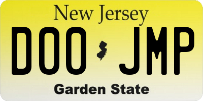 NJ license plate D00JMP