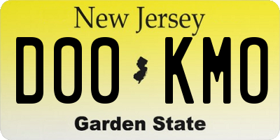 NJ license plate D00KMO