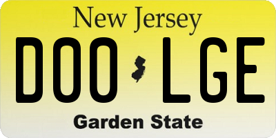 NJ license plate D00LGE