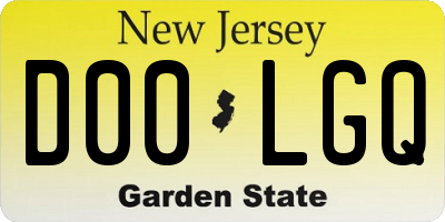 NJ license plate D00LGQ