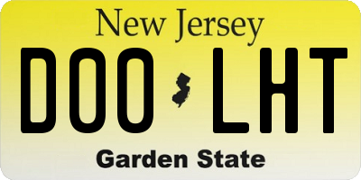 NJ license plate D00LHT