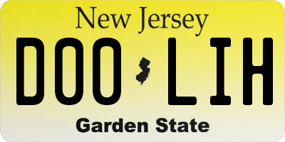 NJ license plate D00LIH