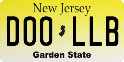 NJ license plate D00LLB