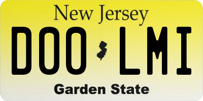 NJ license plate D00LMI
