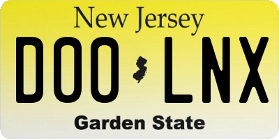 NJ license plate D00LNX