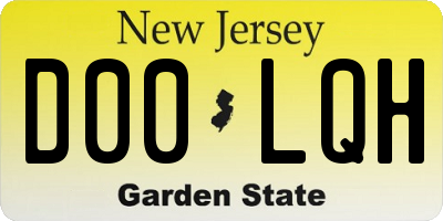 NJ license plate D00LQH