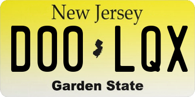 NJ license plate D00LQX